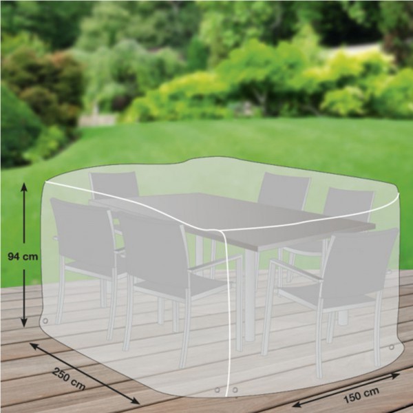 GWM Schutzhülle für Sitzgruppen rechteckig XL 250x150x94cm - 4260270623484 | by gartenteiche-fockenberg.de