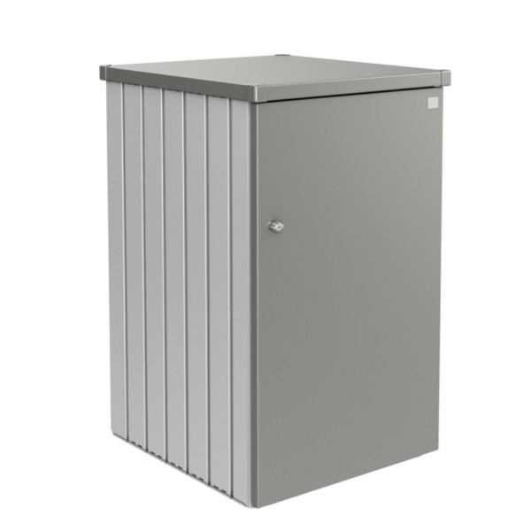 BIOHORT Mülltonnen-Box Alex silber-metallic/quarzgrau-metallic Var. 1.2 - 9003414530683 | by gartenmoebel-fockenberg.de