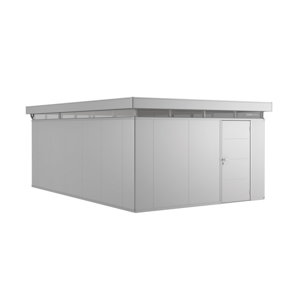 BIOHORT Nebengebäude CasaNova 4x6 (Türanschlag links) silber-metallic - 9003414510296 | by gartenmoebel-fockenberg.de