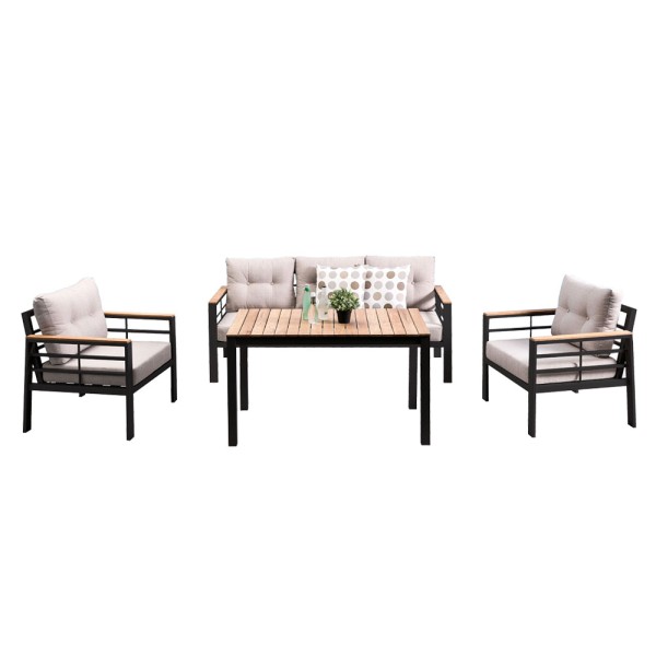 STRANDFLAIR® Lounge-Set Naxos Aluminium | by gartenmoebel-fockenberg.de