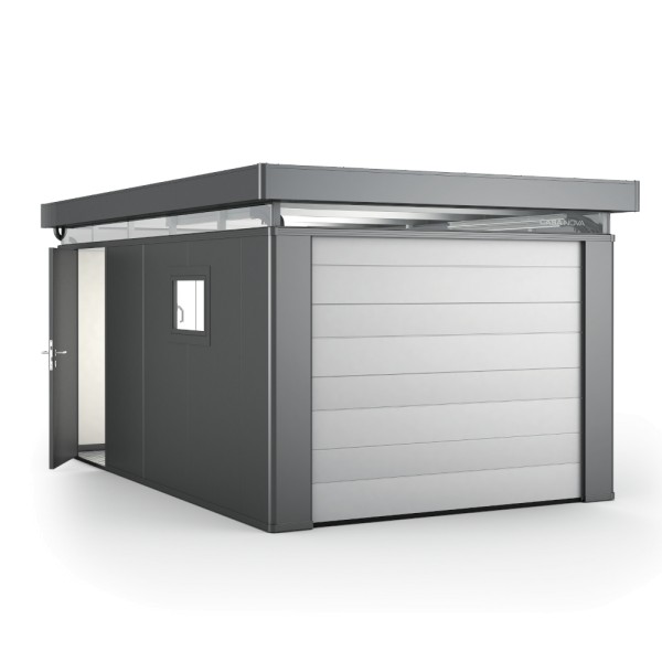 BIOHORT Deckensektionaltor für CasaNova 3x4 - 3x6 u. 4x4 - 4x6 silber mit elektr. Antrieb - 9003414500556 | by gartenmoebel-fockenberg.de