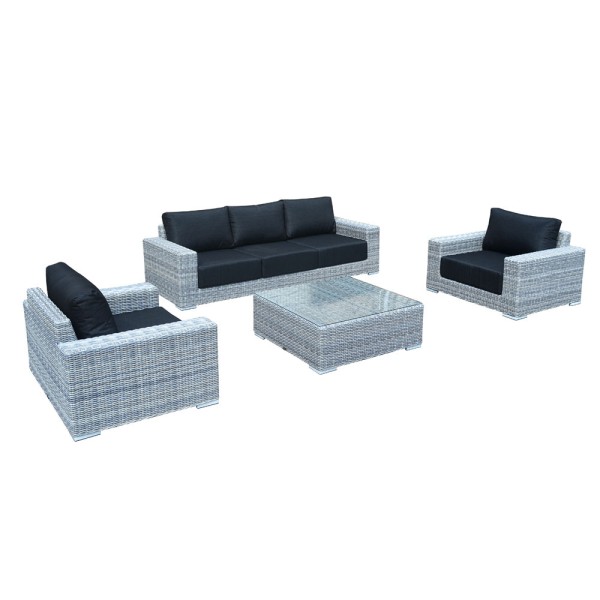 STRANDFLAIR® Lounge-Set St. Martin Polyrattan | by gartenmoebel-fockenberg.de