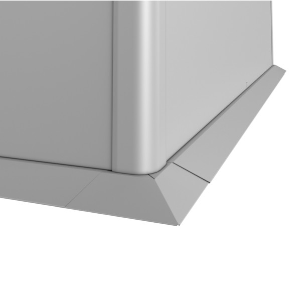 BIOHORT Mähkante für HochBeet 2x2 silber-metallic