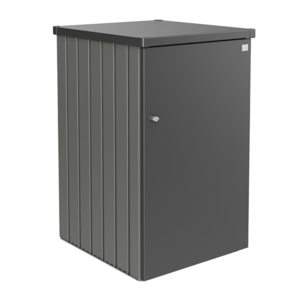 BIOHORT Mülltonnen-Box Alex quarzgrau-metallic/dunkelgrau-metallic Var. 2.3 - 9003414580640 | by gartenmoebel-fockenberg.de