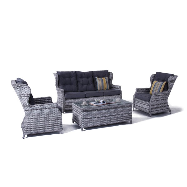 STRANDFLAIR® Lounge-Set Perth Polyrattan | by gartenmoebel-fockenberg.de