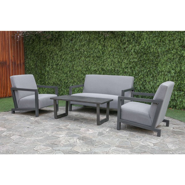 STRANDFLAIR® Lounge-Set Umbria Aluminium/Olefin | by gartenteiche-fockenberg.de